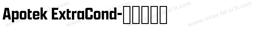 Apotek ExtraCond字体转换